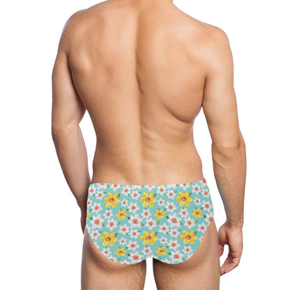 Daffodils Pattern Print Design 02 Men's Swimming Briefs