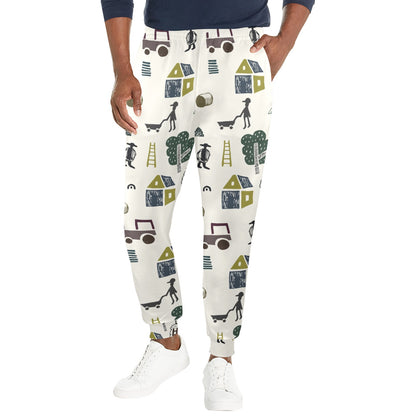 Agricultural Farm Print Design 01 Men's Casual Track Pants
