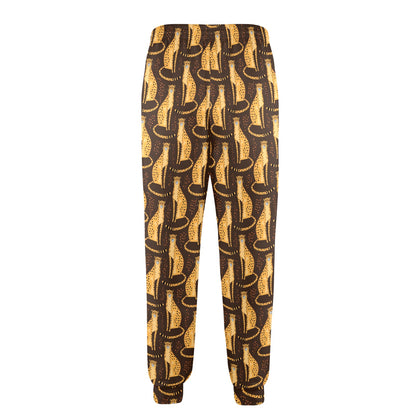 Cheetah Pattern Print Design 03 Men's Casual Track Pants
