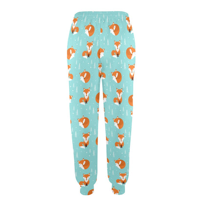 Fox Design Snow Print Pattern Women's Casual Track Pants