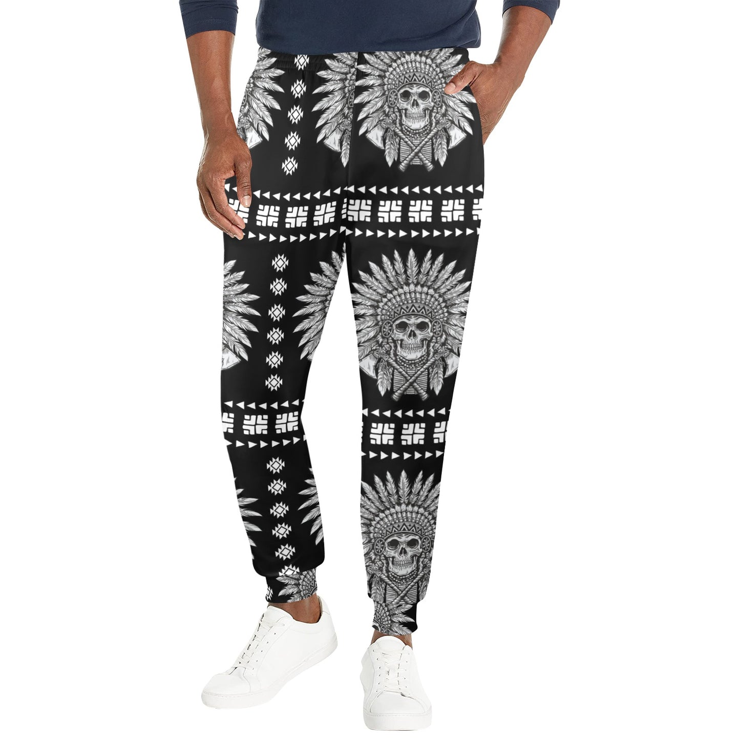 Native American Indian Skull Men's Casual Track Pants