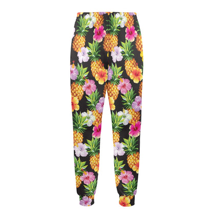 Pineapple Hibiscus Men's Casual Track Pants