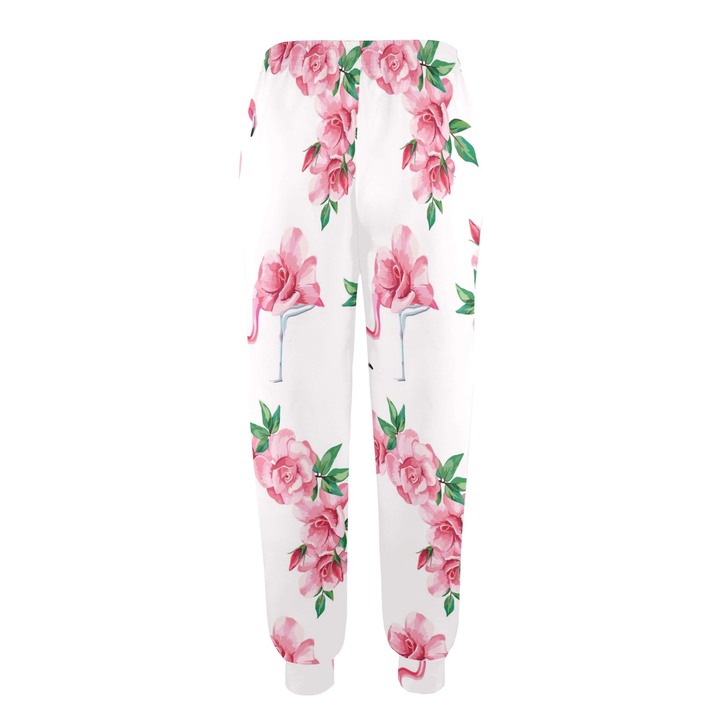 Flamingo Rose Pattern Women's Casual Track Pants