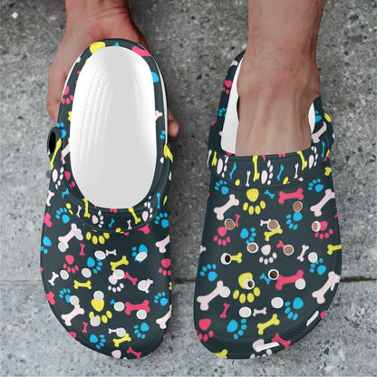 Paw Design Print Unisex Clogs Shoes