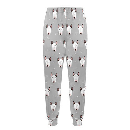 Bull Terrier Head Print Pattern Men's Casual Track Pants
