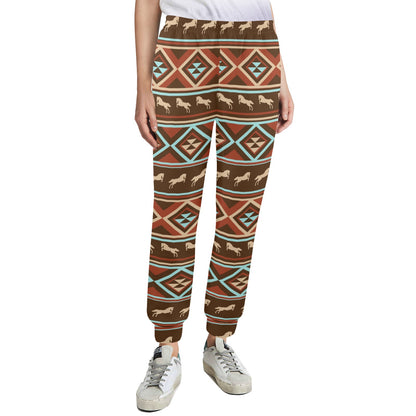 Western Horse Pattern Print LKS301 Women's Casual Track Pants