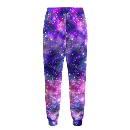 Galaxy Night Stardust Space Print Men's Casual Track Pants