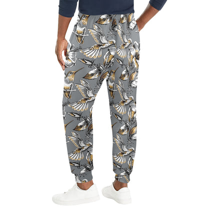 Hummingbird Pattern Print Design 02 Men's Casual Track Pants
