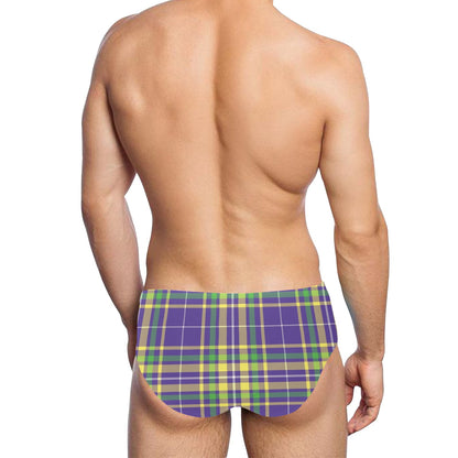 Mardi Gras Pattern Print Design 010 Men's Swimming Briefs