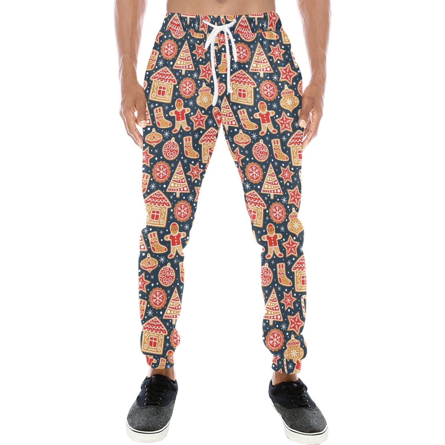 Gingerbread Pattern Print Design 03 Men's Sweatpants