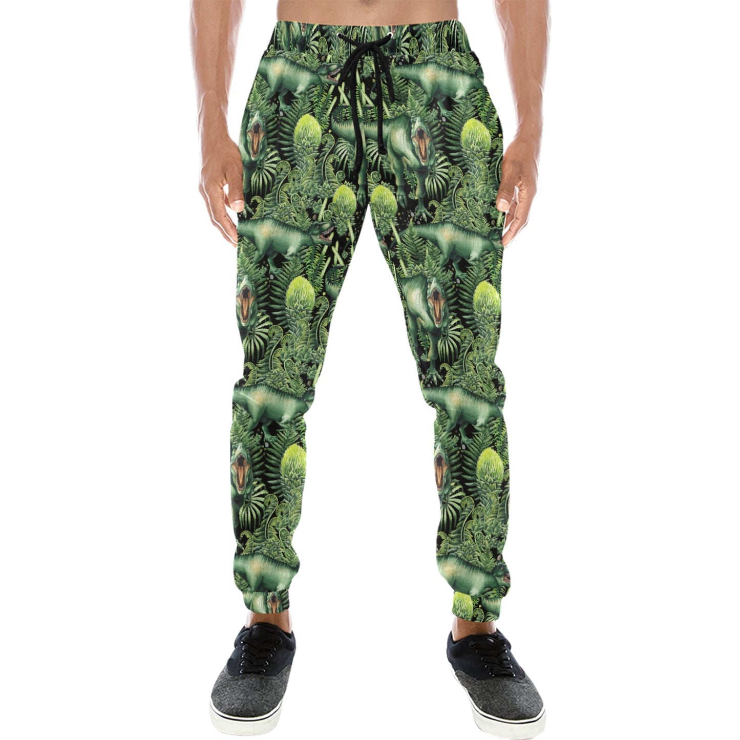 Dinosaur T Rex Print Pattern Men's Sweatpants