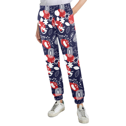 Nordic Pattern Print Design A02 Women's Casual Track Pants
