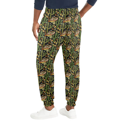Western Style Print Men's Casual Track Pants