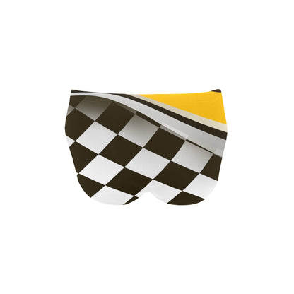 Checkered Flag Racing Style Men's Swimming Briefs