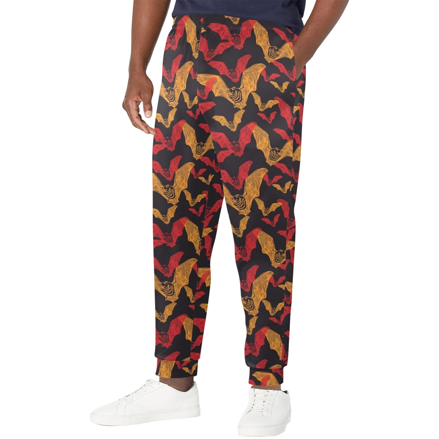 Bat Pattern Print Design 01 Men's Casual Track Pants