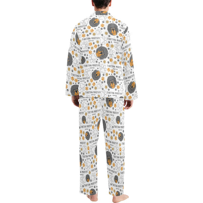 Tibetan Mastiffs Print Design LKS302 Men's Long Pajama Set