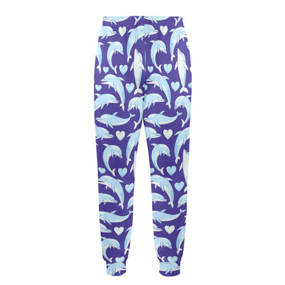 Dolphin Smile Print Pattern Men's Casual Track Pants