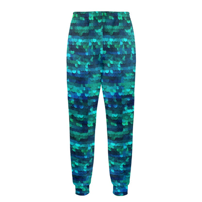 Mermaid Scales Pattern Print Design 06 Men's Casual Track Pants