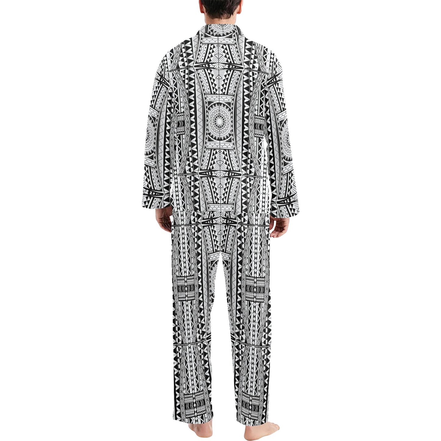 Polynesian Tattoo Design Men's Long Pajama Set
