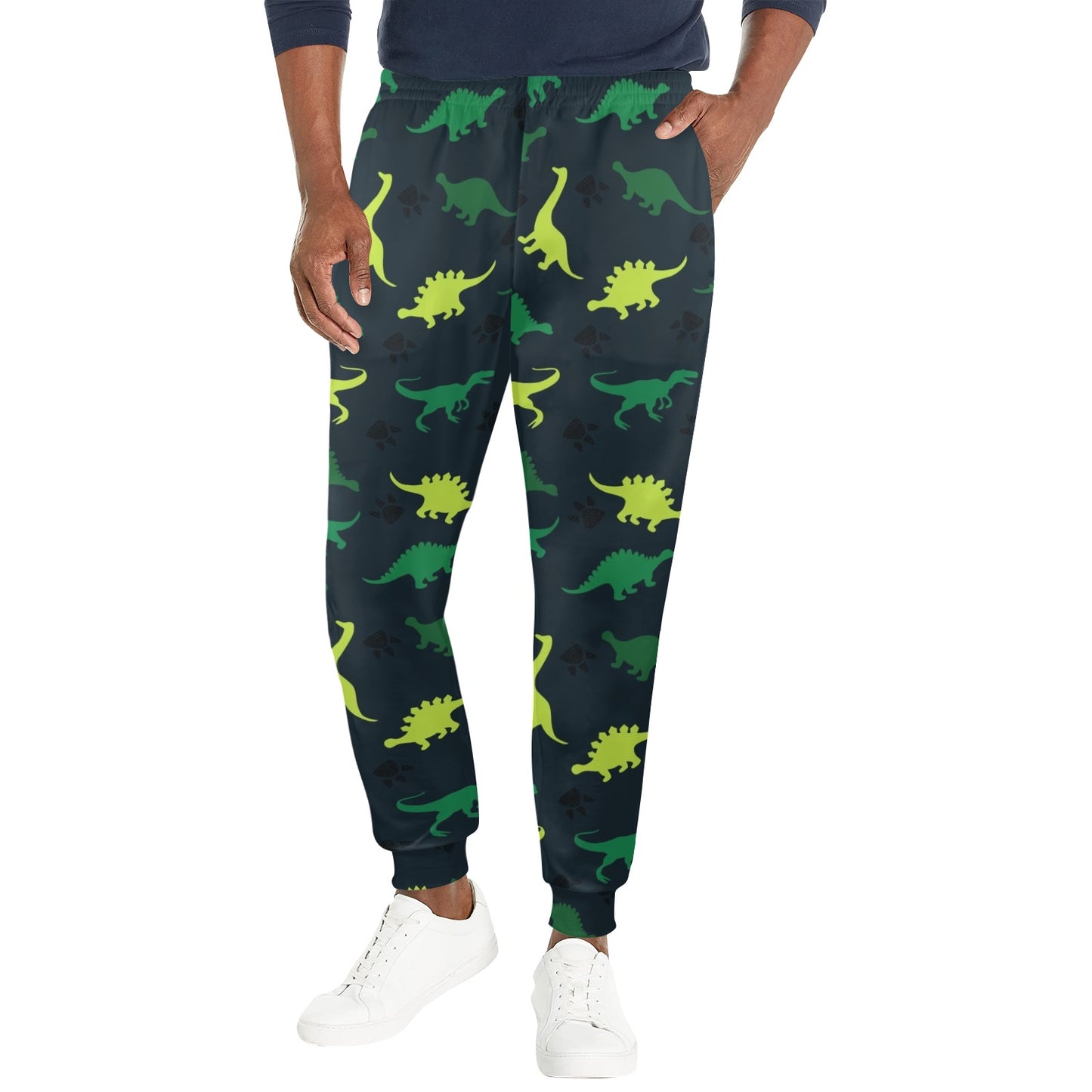 dinosaur green Design Print Pattern JJ098 Men's Casual Track Pants