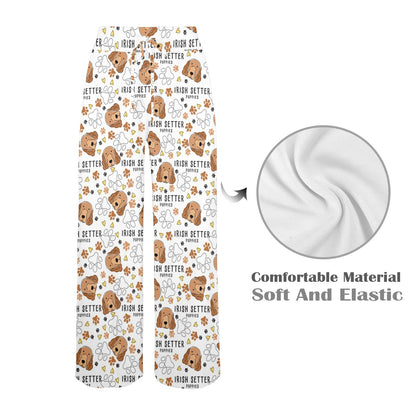 Setters Irish Print Design LKS301 Women's Wide Leg Lounge Pants