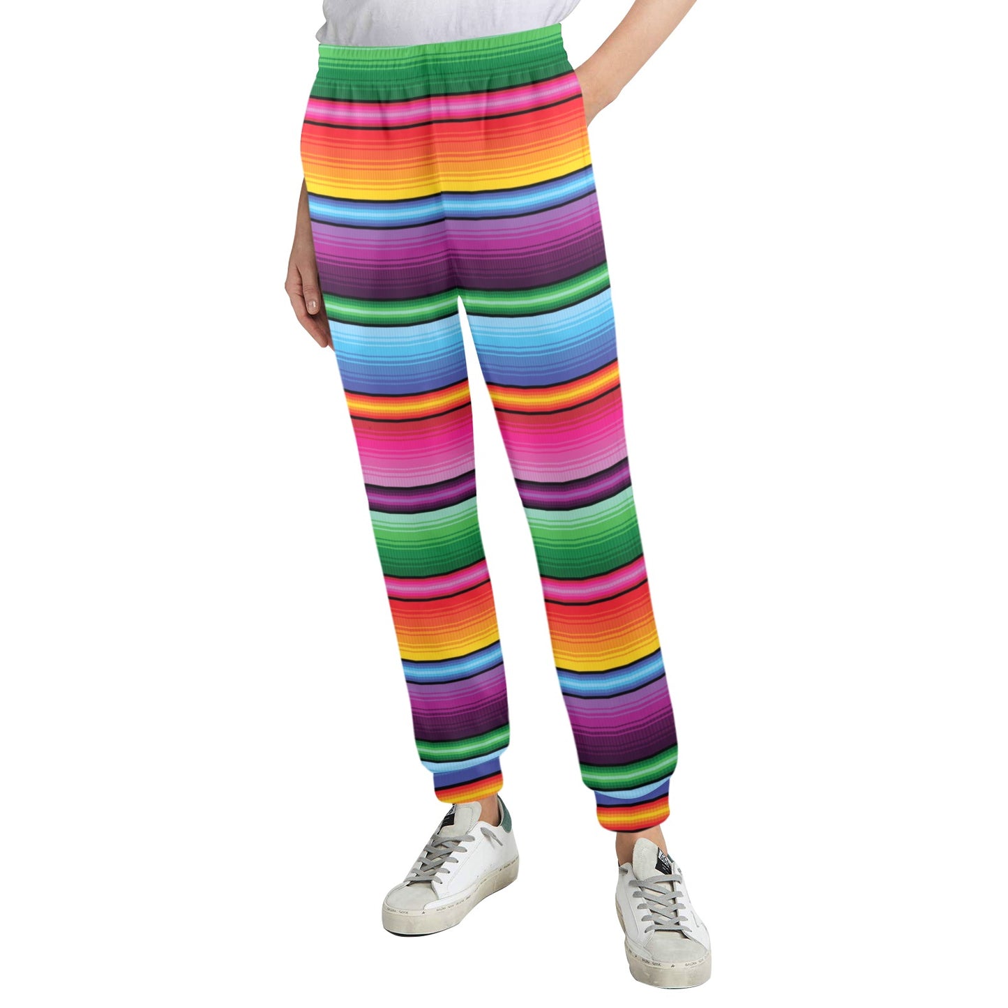 Mexican Blanket Colorful Print Pattern Women's Casual Track Pants