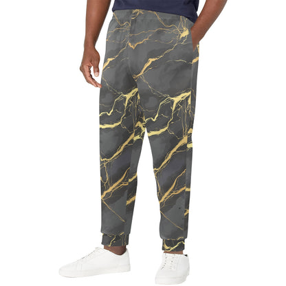Marble Pattern Print Design 02 Men's Casual Track Pants