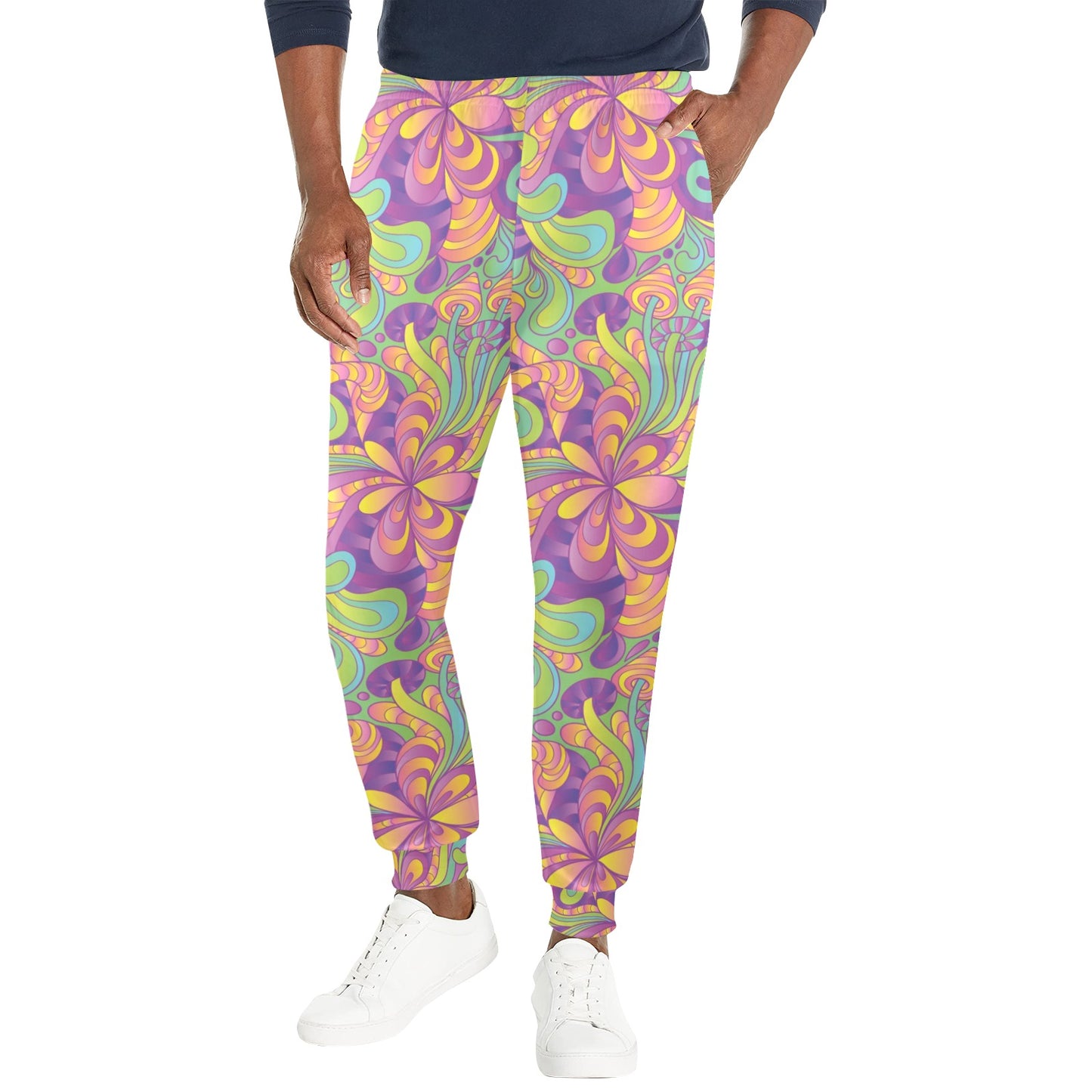 Psychedelic Mushroom Pattern Print Design A05 Men's Casual Track Pants
