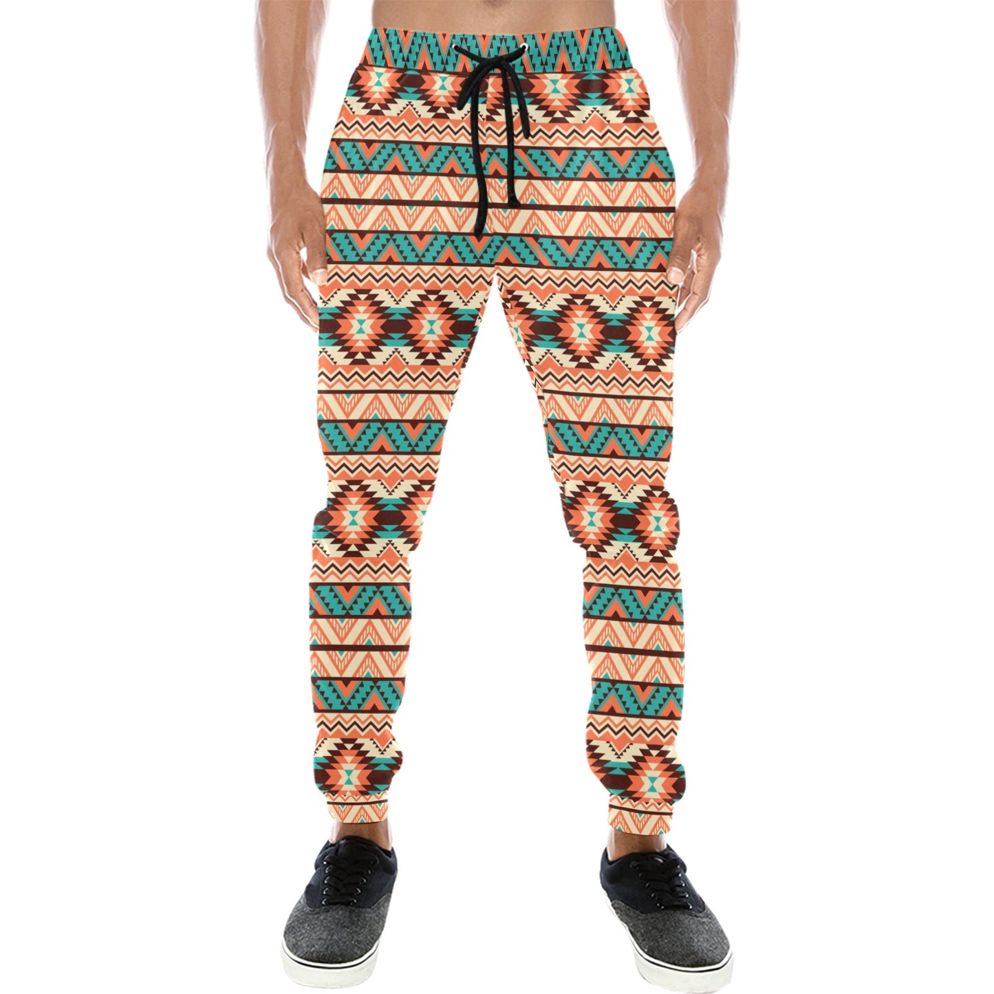 Navajo Western Style Print Pattern Men's Sweatpants