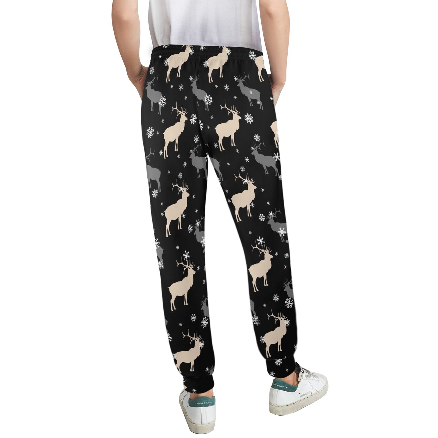 elk Design Print Pattern JJ0197 Women's Casual Track Pants