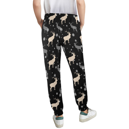 elk Design Print Pattern JJ0197 Women's Casual Track Pants