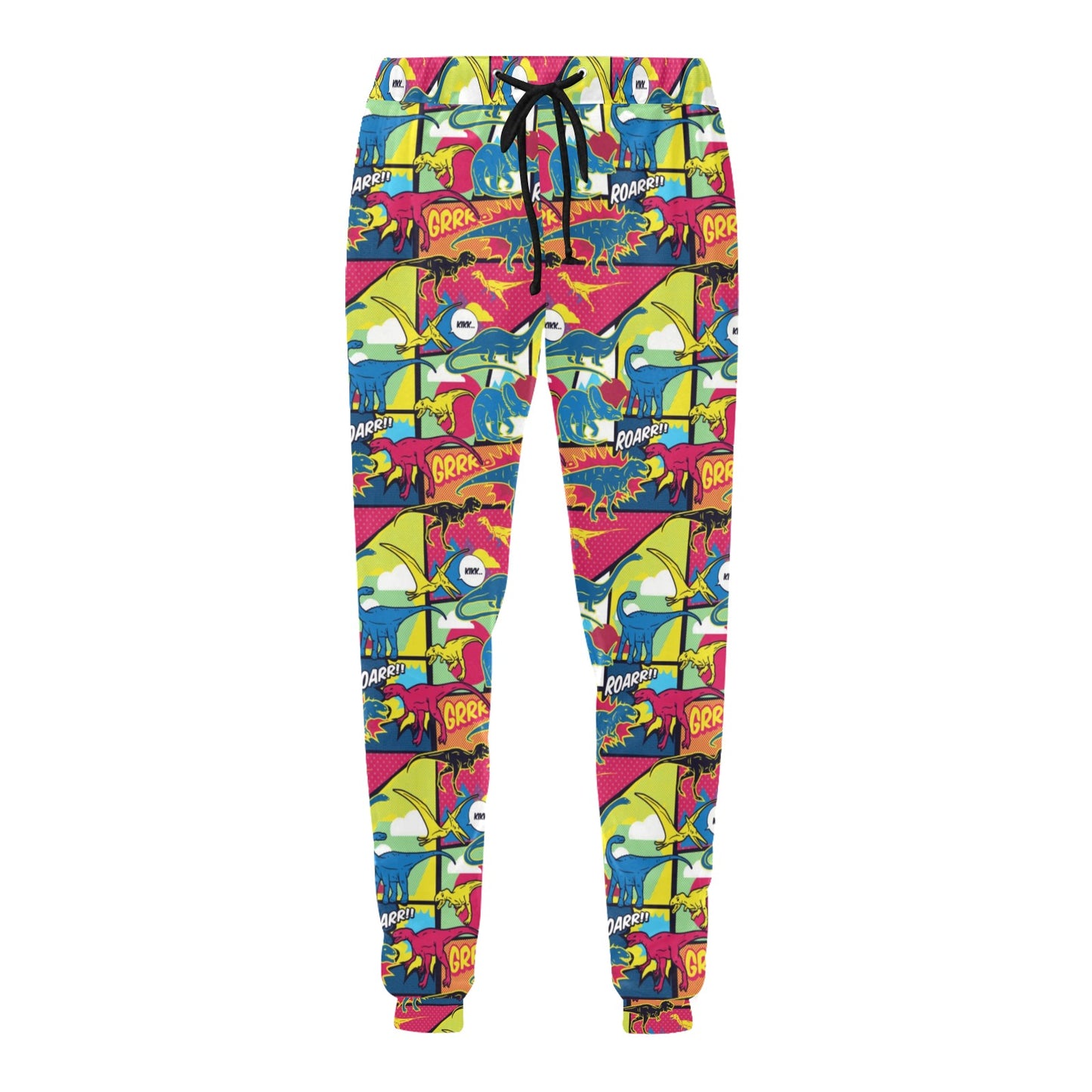 Dinosaur Comic Pop Art Style Men's Sweatpants