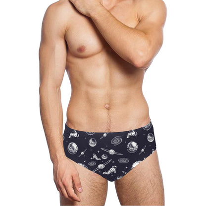 Space Astronaut Print Design LKS302 Men's Swimming Briefs