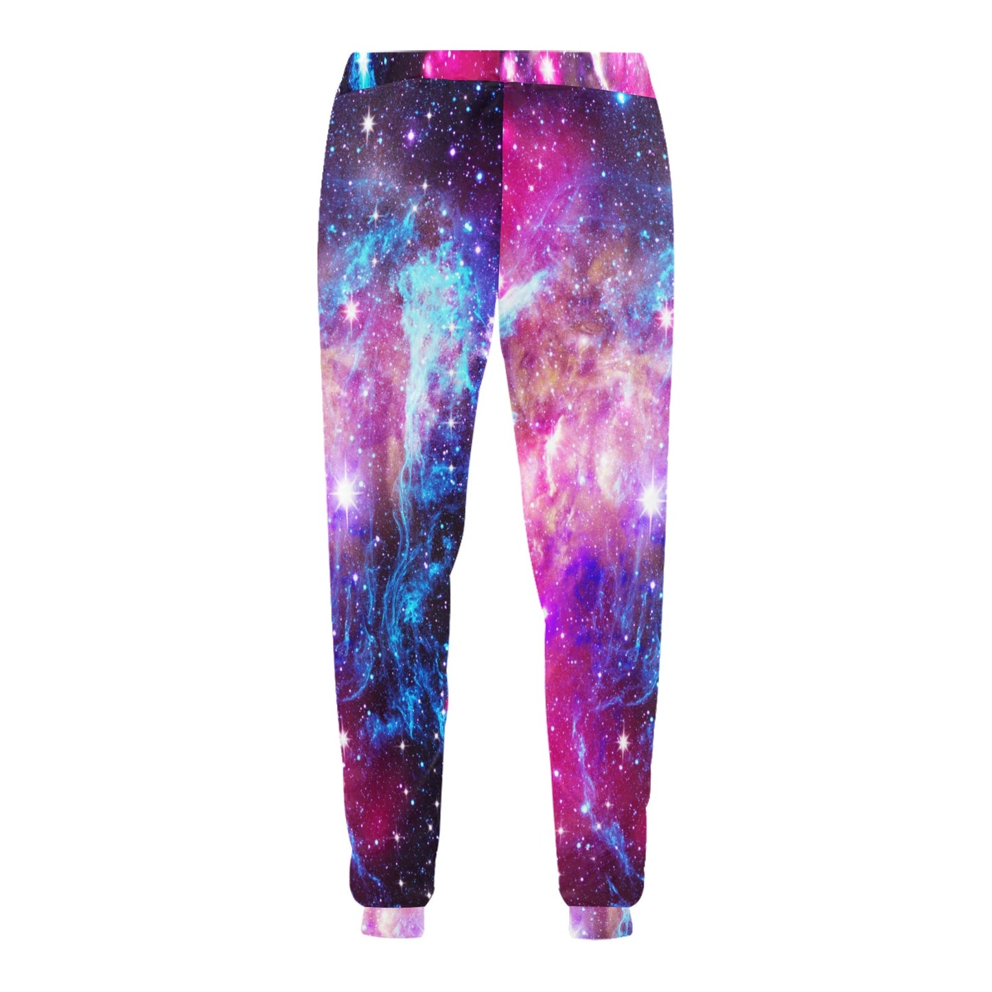 Galaxy Night Purple Space Print Men's Sweatpants