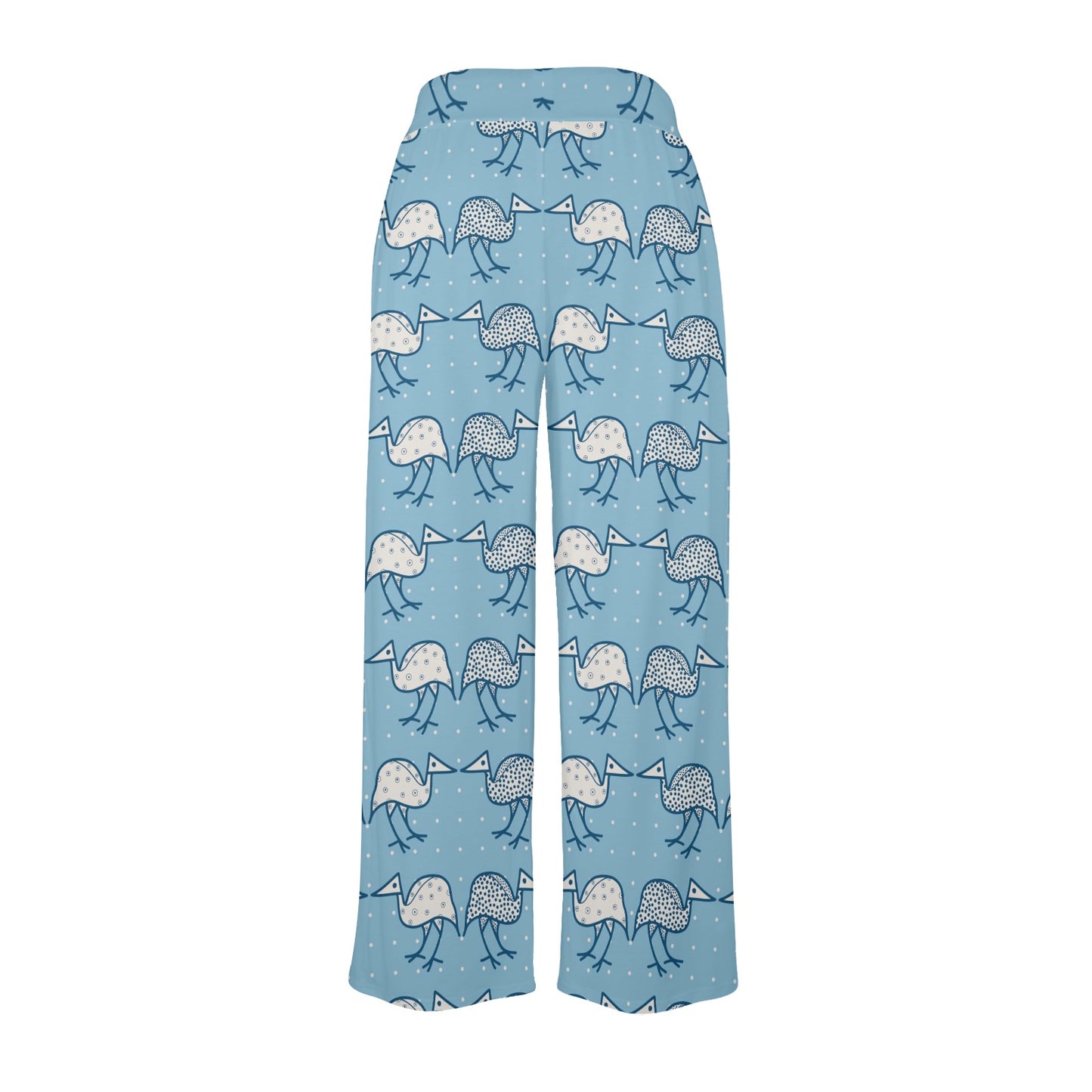 Emu Pattern Print Design 01 Women's Wide Leg Lounge Pants