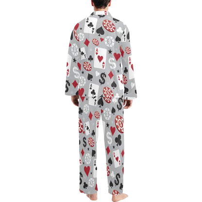 Casino Pattern Print Design 01 Men's Long Pajama Set