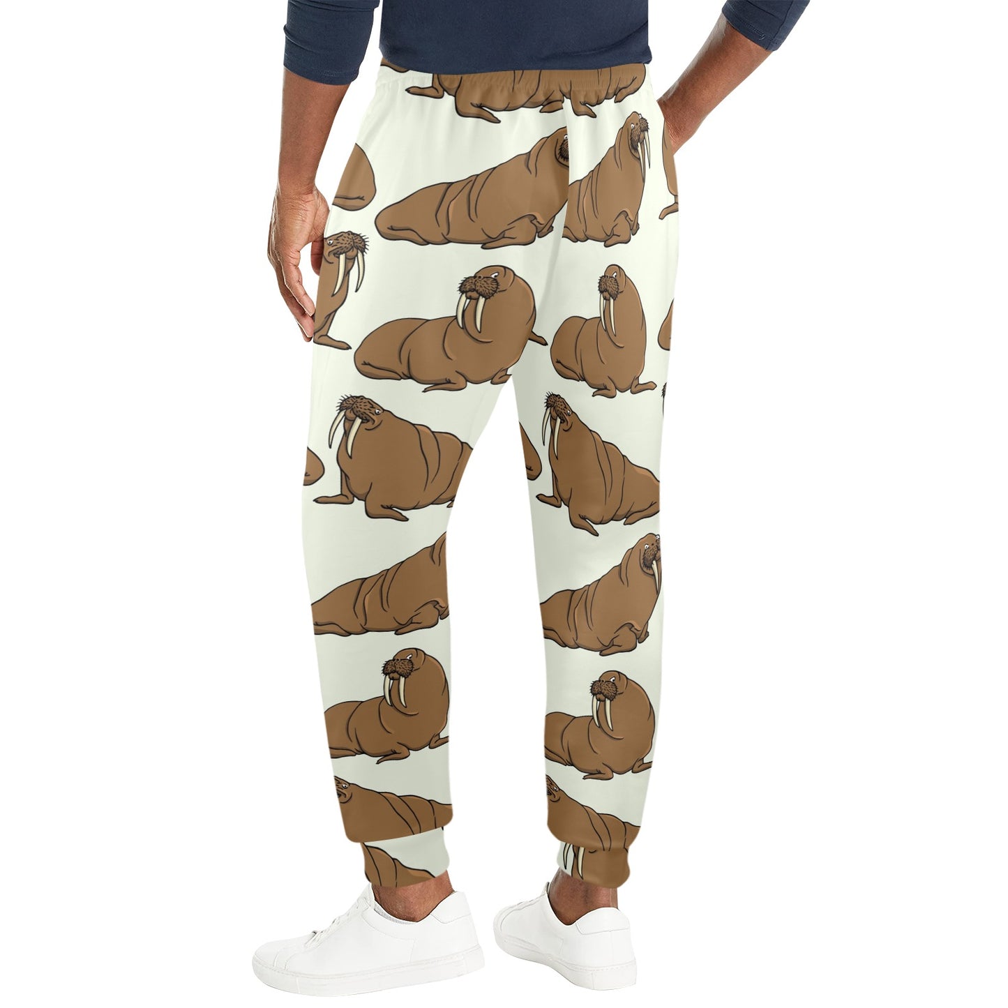 Walrus Pattern Print Design 03 Men's Casual Track Pants
