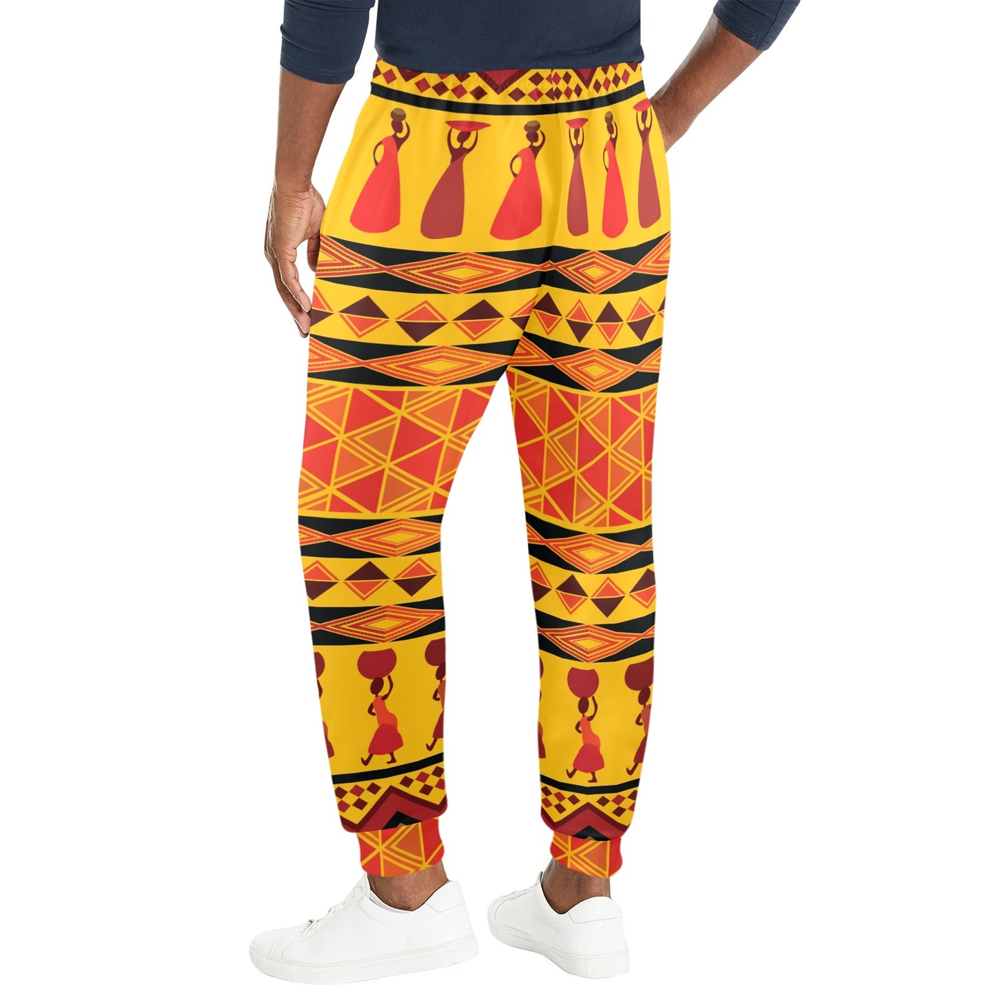 African Pattern Print Design 01 Men's Casual Track Pants