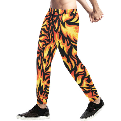Flame Fire Design Pattern Men's Sweatpants