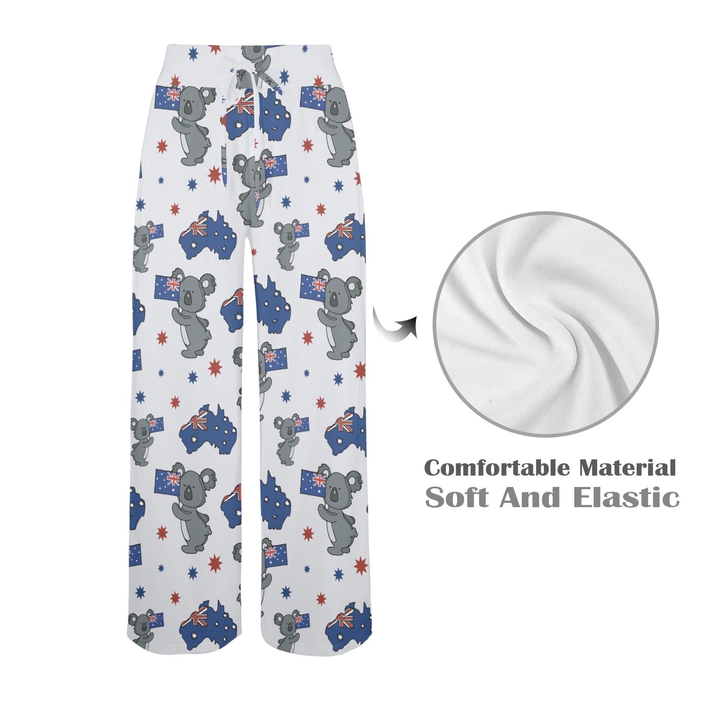 Koala Australia Day Themed Design Women's Wide Leg Lounge Pants