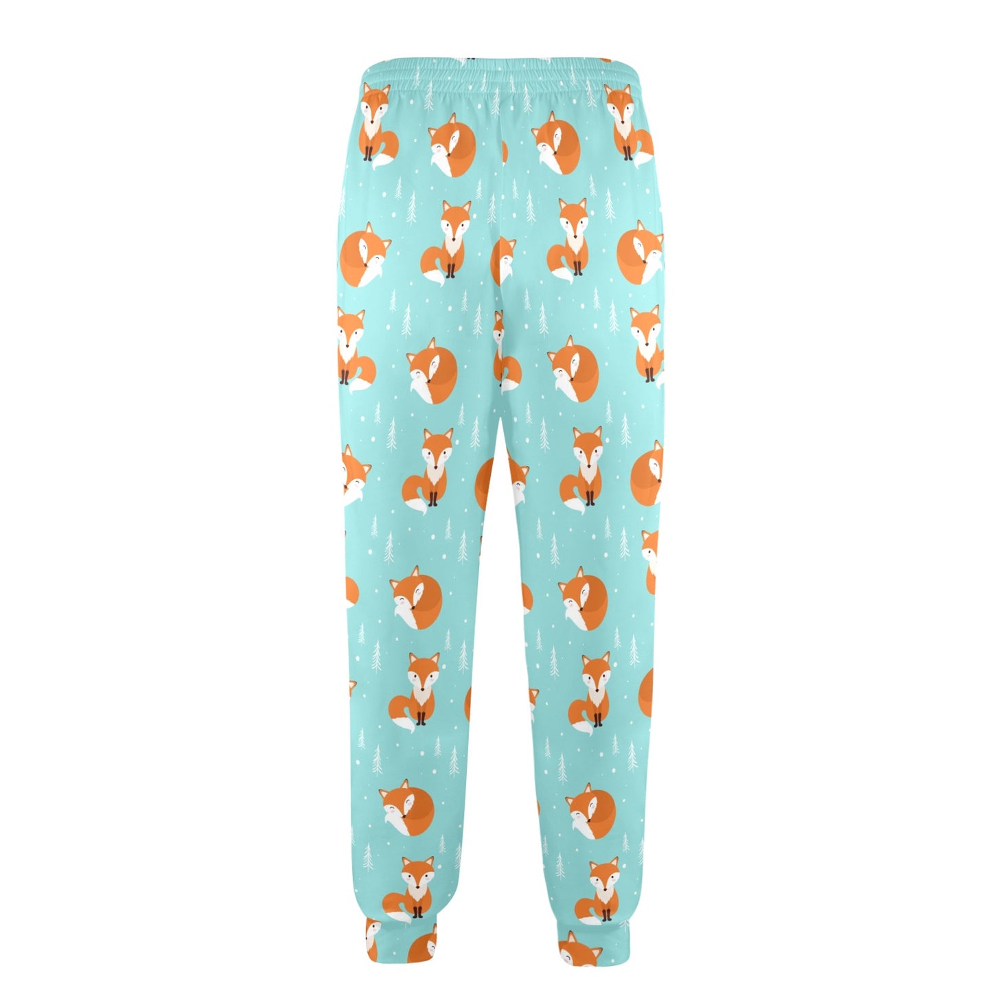 Fox Design Snow Print Pattern Men's Casual Track Pants