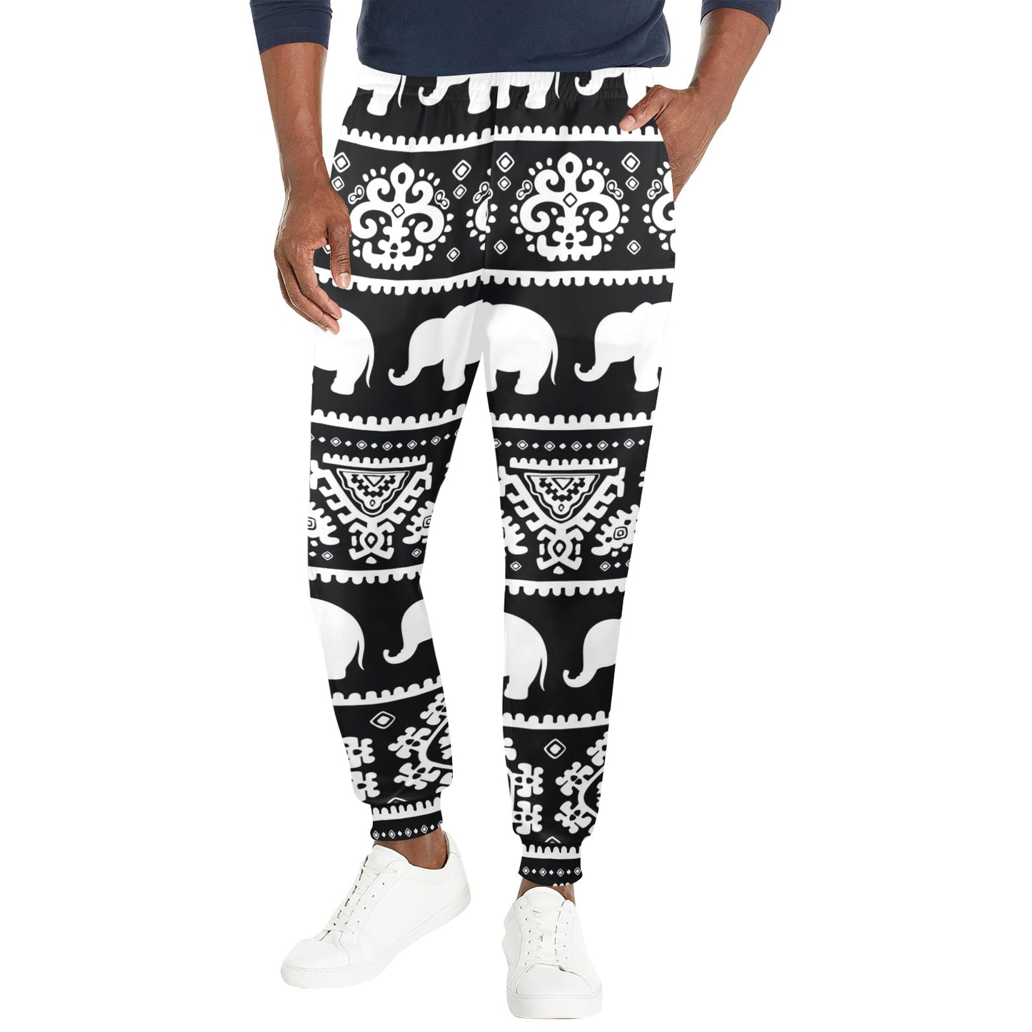 Elephant Pattern Men's Casual Track Pants