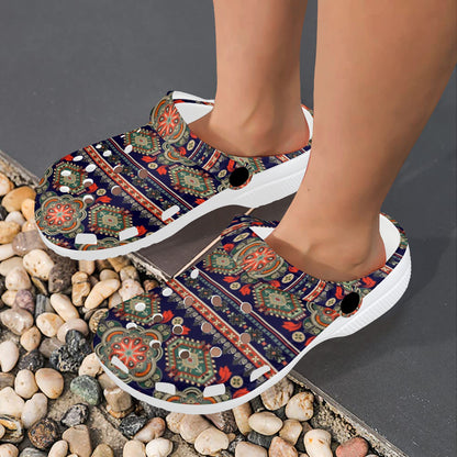 Ethnic Geometric Print Pattern Unisex Clogs Shoes