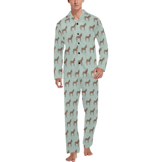 Donkey Print Design LKS402 Men's Long Pajama Set