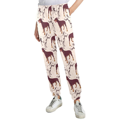 Doberman Pinschers Design Print Pattern JJ0115 Women's Casual Track Pants