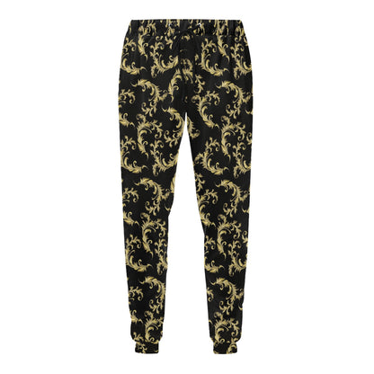 Baroque Golden Pattern Print Design 01 Men's Sweatpants