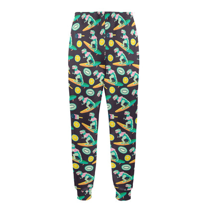 Surfboard T Rex Print Design LKS301 Men's Casual Track Pants