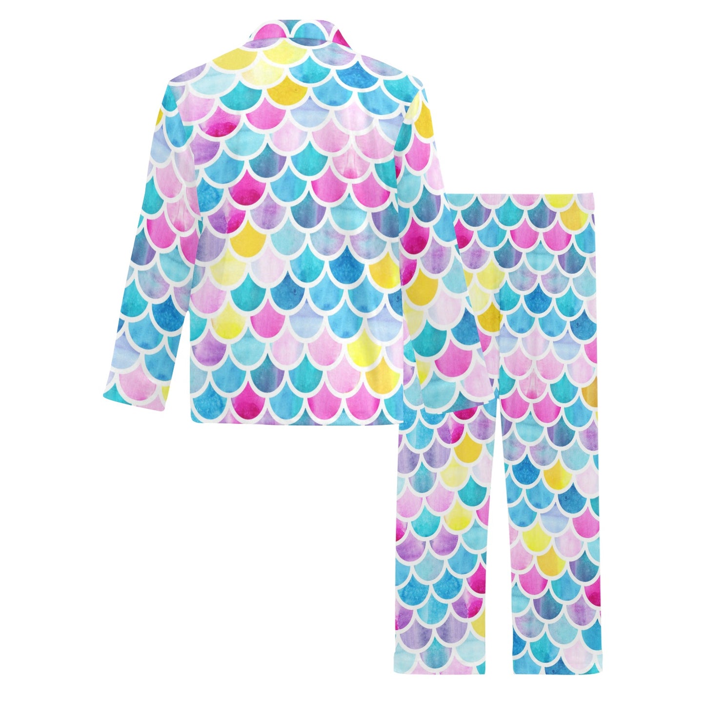 Scales Print Design LKS402 Men's Long Pajama Set