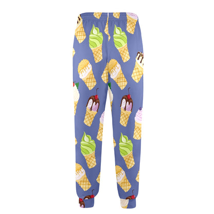 Ice Cream Pattern Print Design IC03 Men's Casual Track Pants