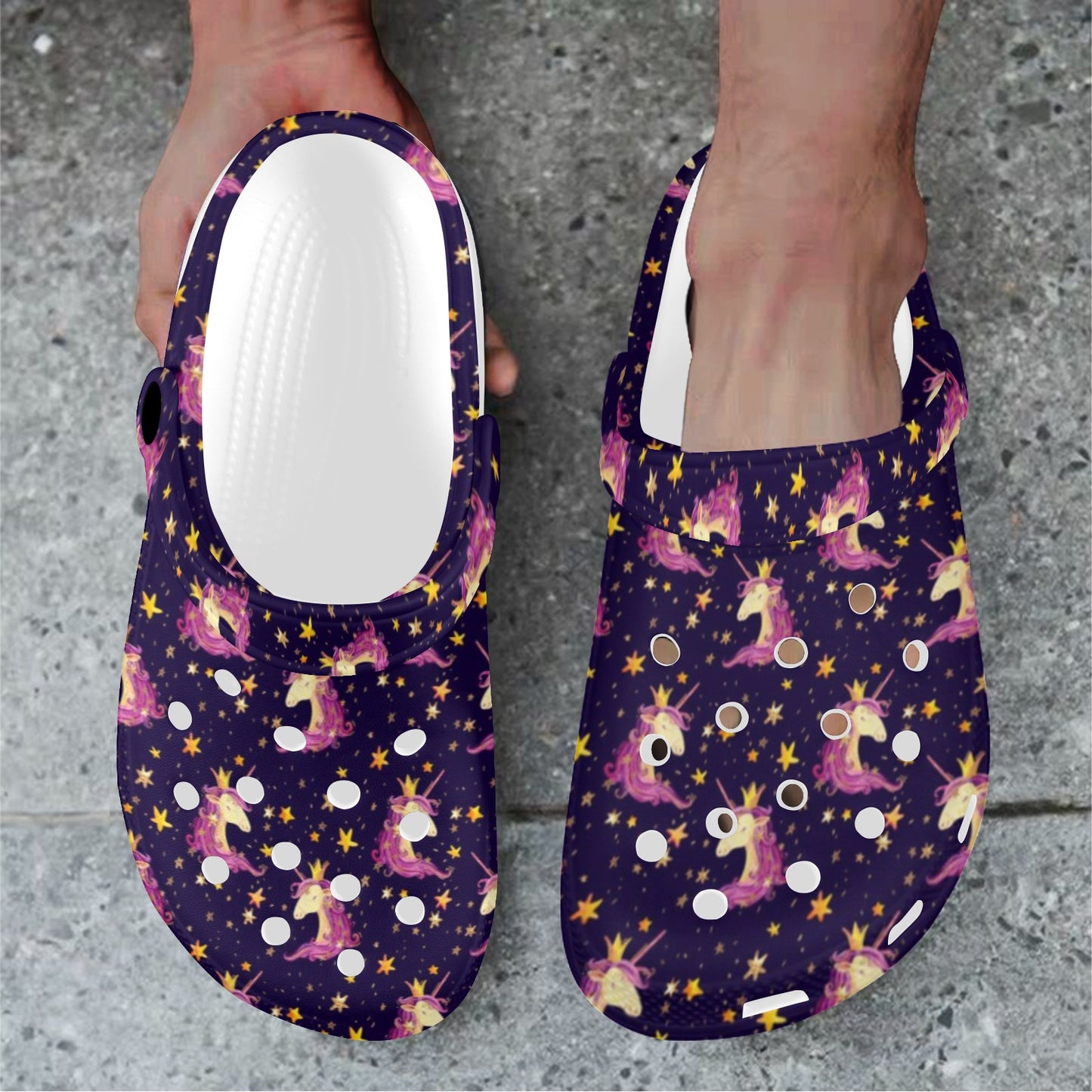 Unicorn Princess Star Sparkle Unisex Clogs Shoes